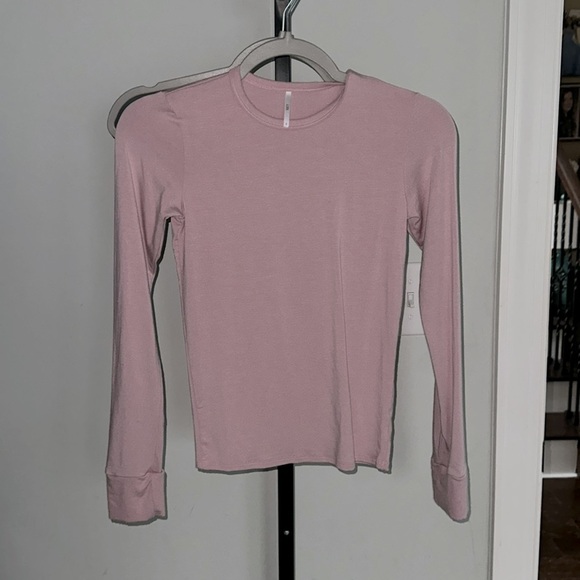 SET Active-JERSEY FITTED LONG SLEEVE Top-PEONY  Pink Size-Small-New - Picture 3 of 6